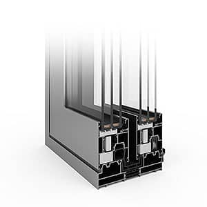 Kunststoff Schiebetüren Aluprof MB-77 HS